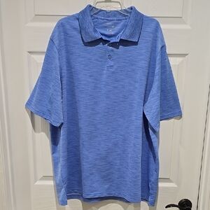 Haggar Men's Blue S/S Polo Shirt
